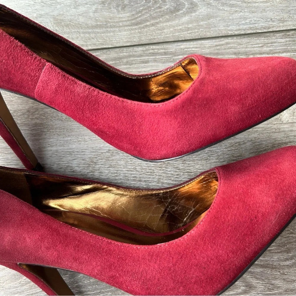 Charles David Burgundy Suede Leather  Pumps - Picture 12 of 15